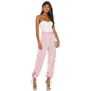 superdown Pink Cargo Ankle Tie Pants